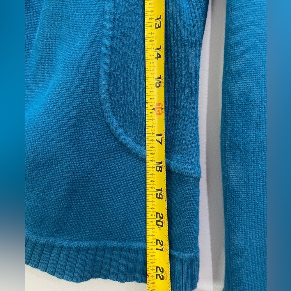 Talbots Teal Button-Up Sweater - Picture 7 of 10